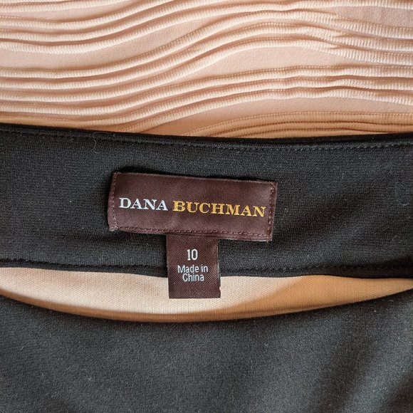 Peach and Black Sheath Dress by Dana Buchman- Size 10 - Picture 5 of 6